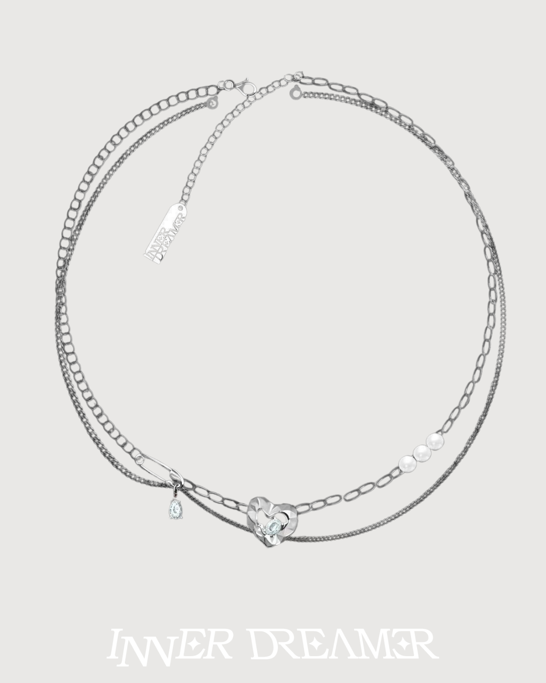 ID #21 HEART NECKLACE [SILVER]