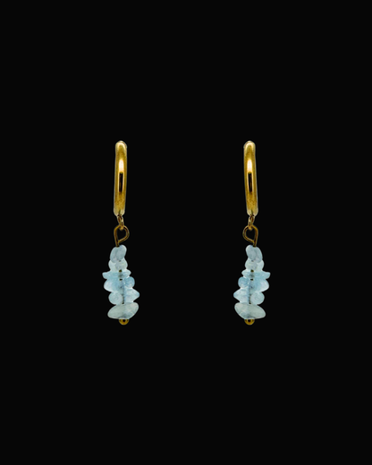 Alana Blue Fluorite Huggie Earrings