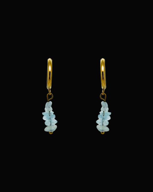 Alana Blue Fluorite Huggie Earrings