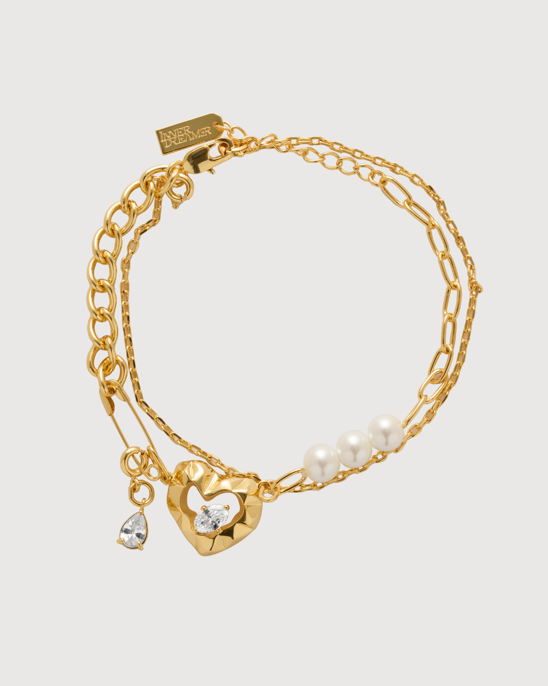 ID #23 HEART BRACELET [GOLD]
