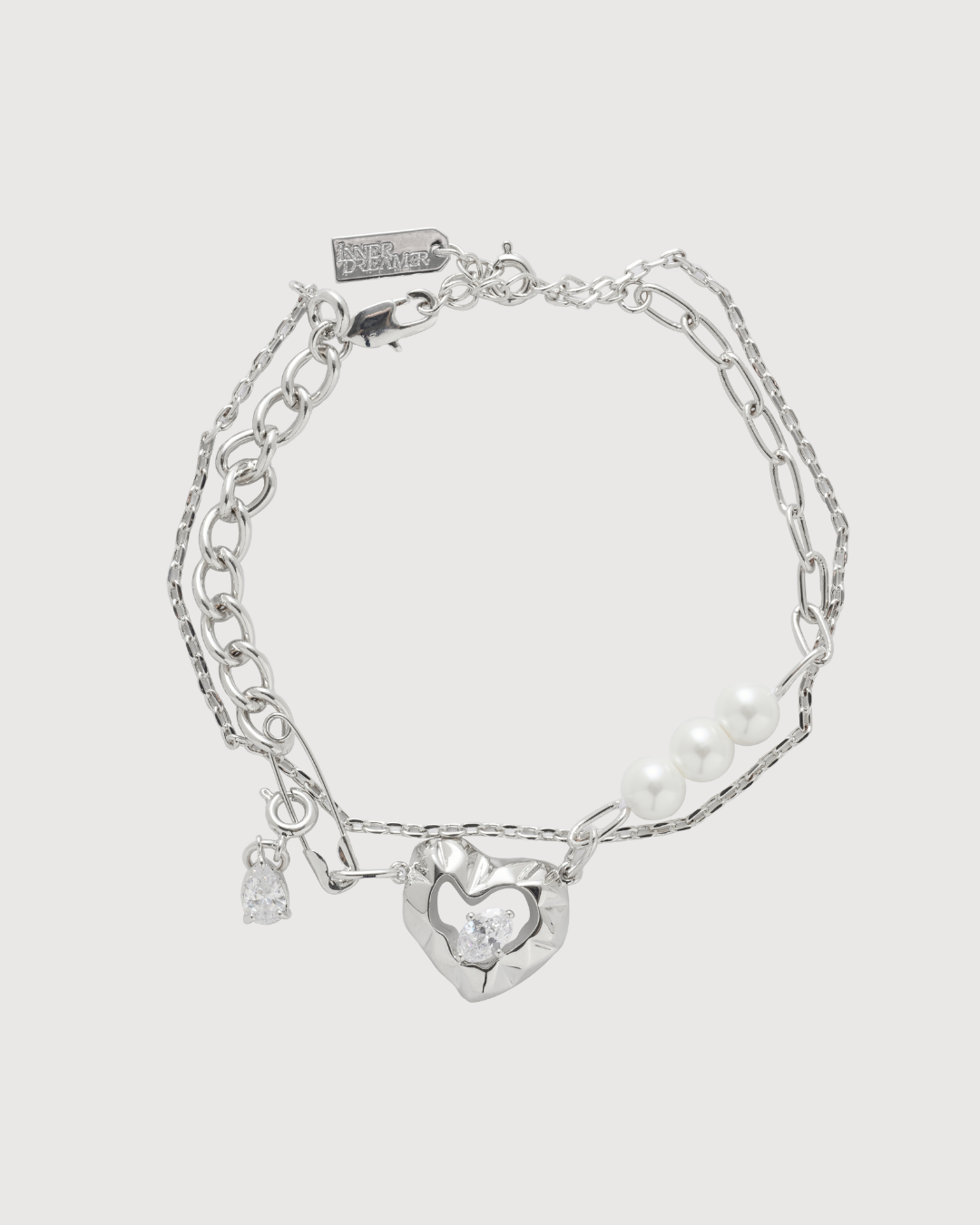 ID #23 HEART BRACELET [SILVER]