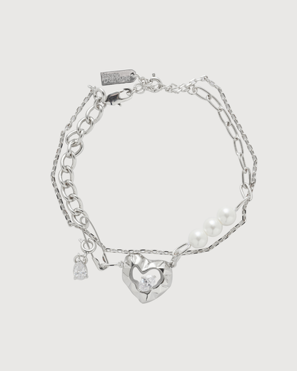 ID #23 HEART BRACELET [SILVER]
