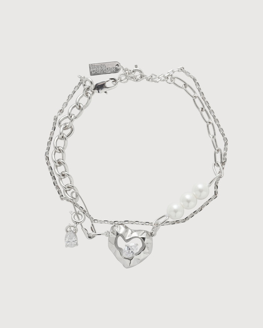 ID #23 HEART BRACELET [SILVER]
