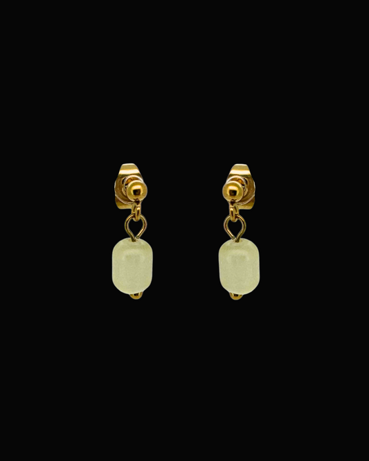 Yellow Candice Gem Dangle Studs