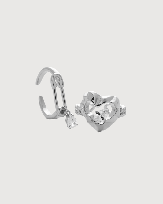 ID #24 HEART RING [SILVER]