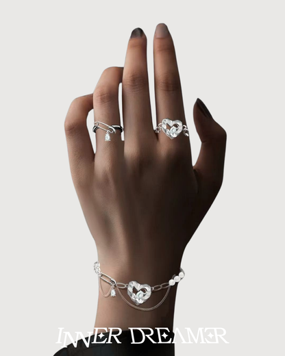 ID #24 HEART RING [SILVER]