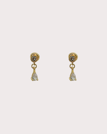 Lisa Diamond Embellished Dangle Studs