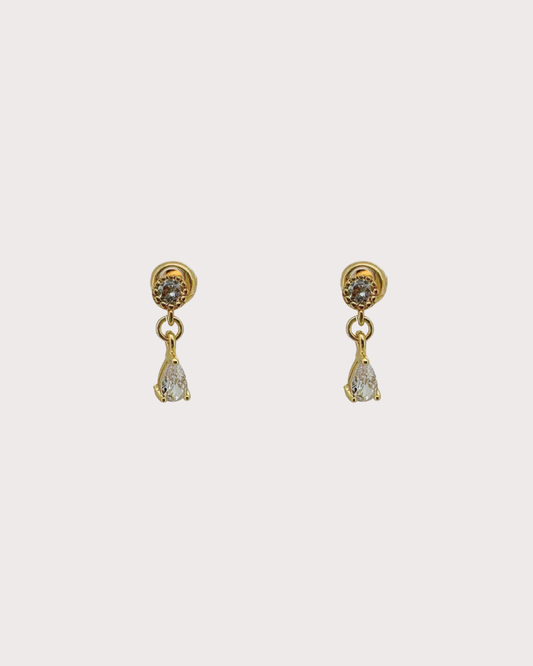 Lisa Diamond Embellished Dangle Studs