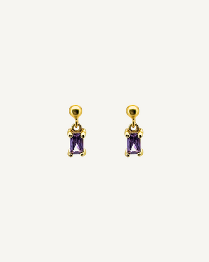Jasmine Amethyst Dangle Studs