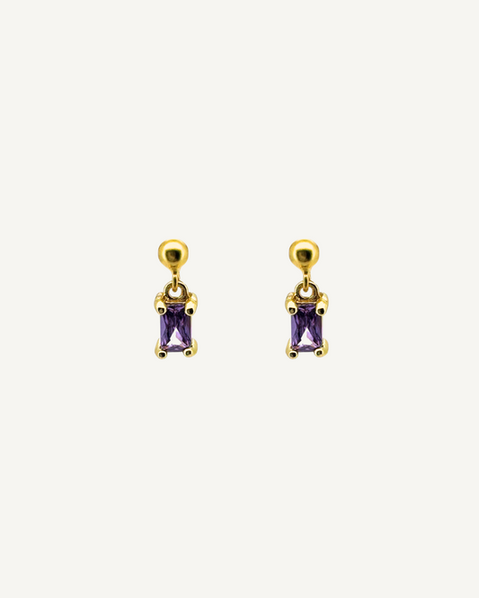 Jasmine Amethyst Dangle Studs