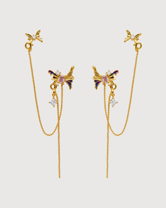 ID #6 BUTTERFLY EARRINGS [GOLD]