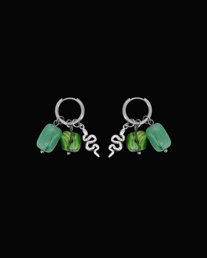 Norma Snake Quartz Stone Earrings