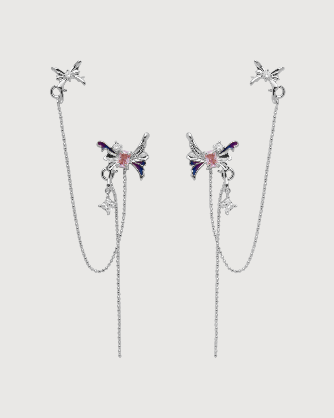 ID #6 BUTTERFLY EARRINGS [SILVER]