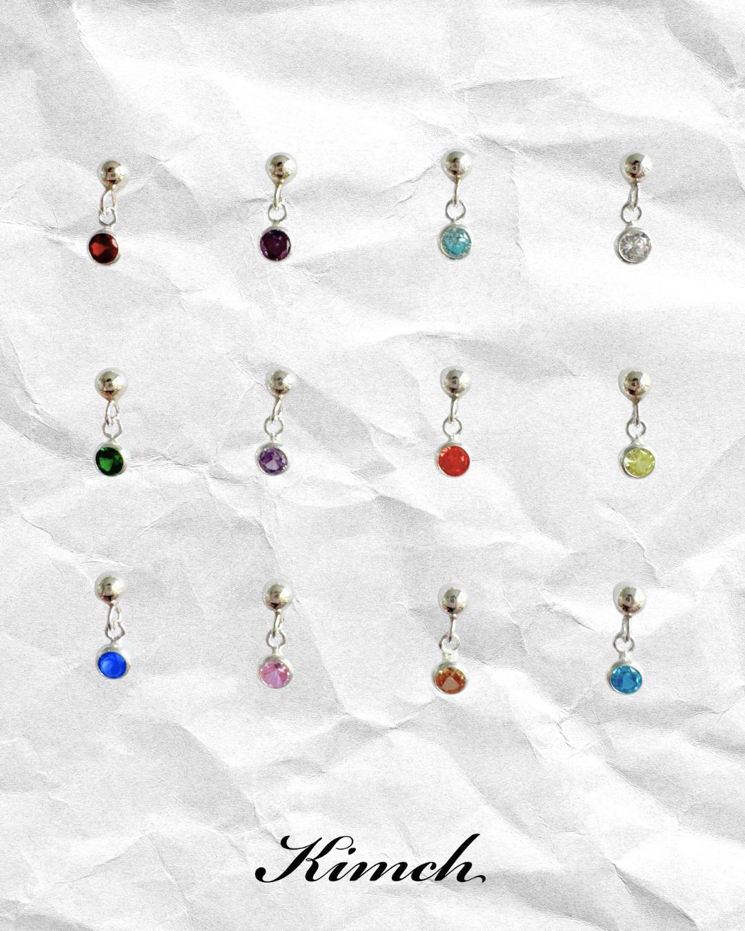 Birthstone Dangle Stud (3mm) - Gold Filled/Sterling Silver