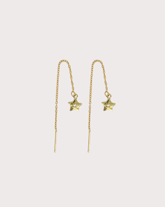 Starry Star White Zircon Threaders