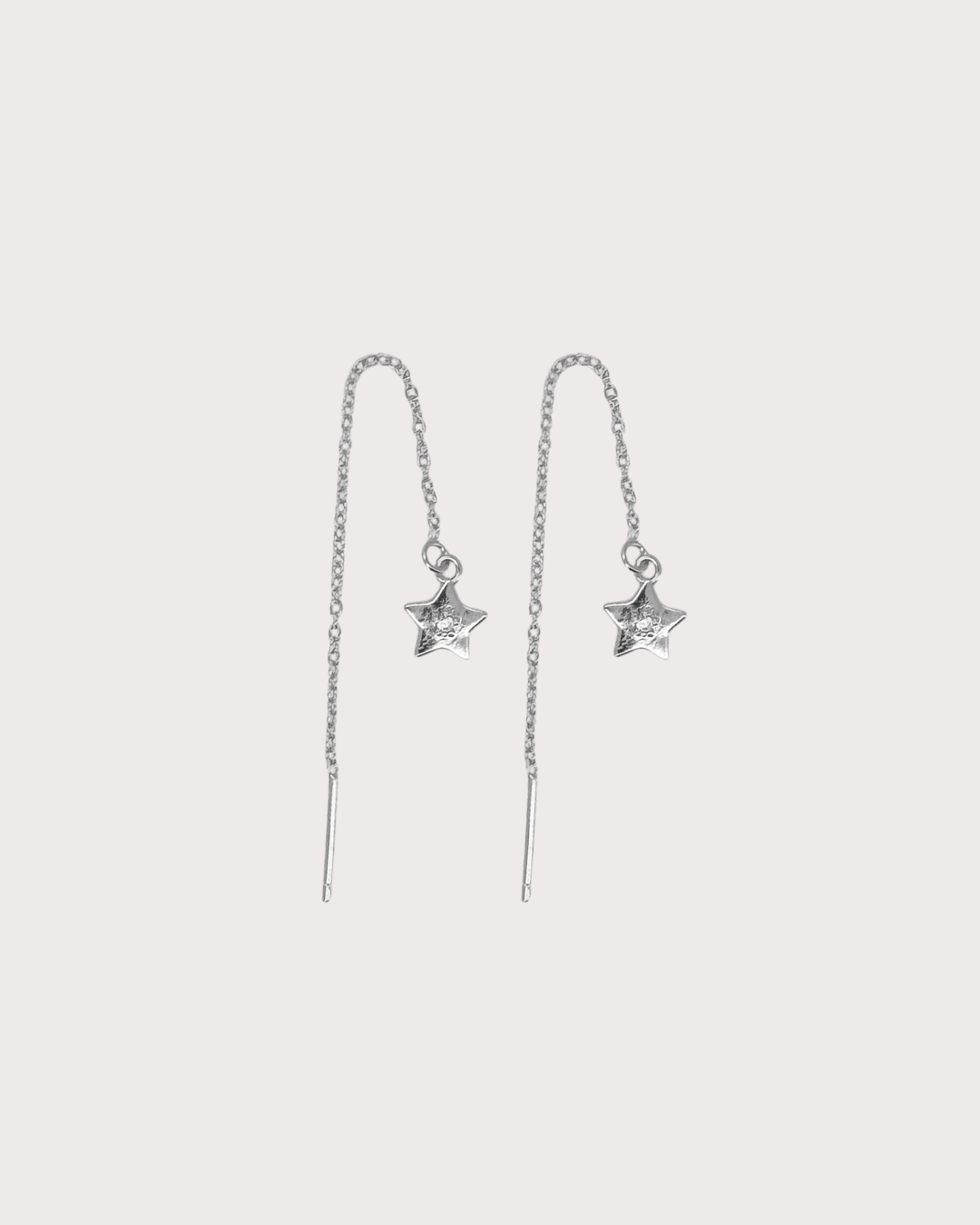 Starry Star White Zircon Threaders