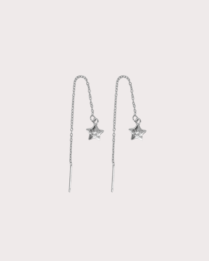 Starry Star White Zircon Threaders