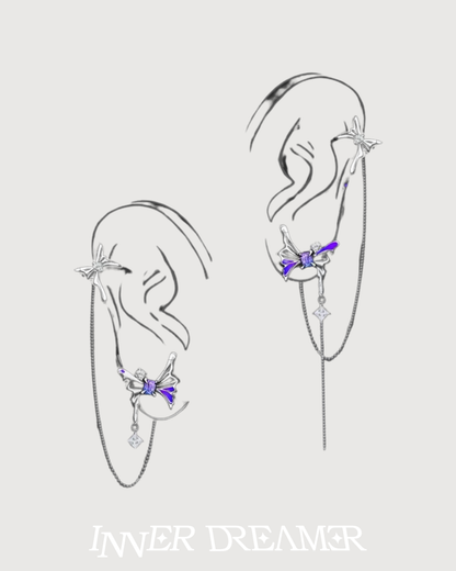 ID #6 BUTTERFLY EARRINGS [SILVER]