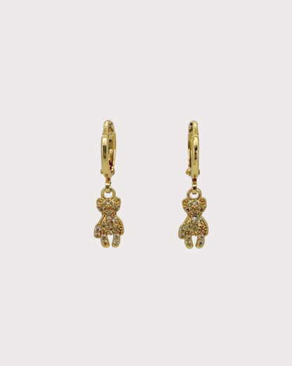 Effie Teddy White Zircon Huggie Earrings