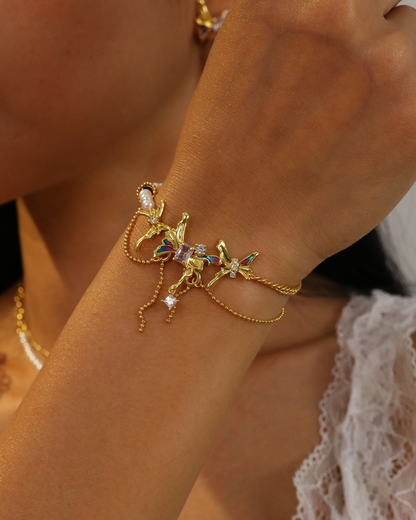 ID #7 BUTTERFLY BRACELET [GOLD]