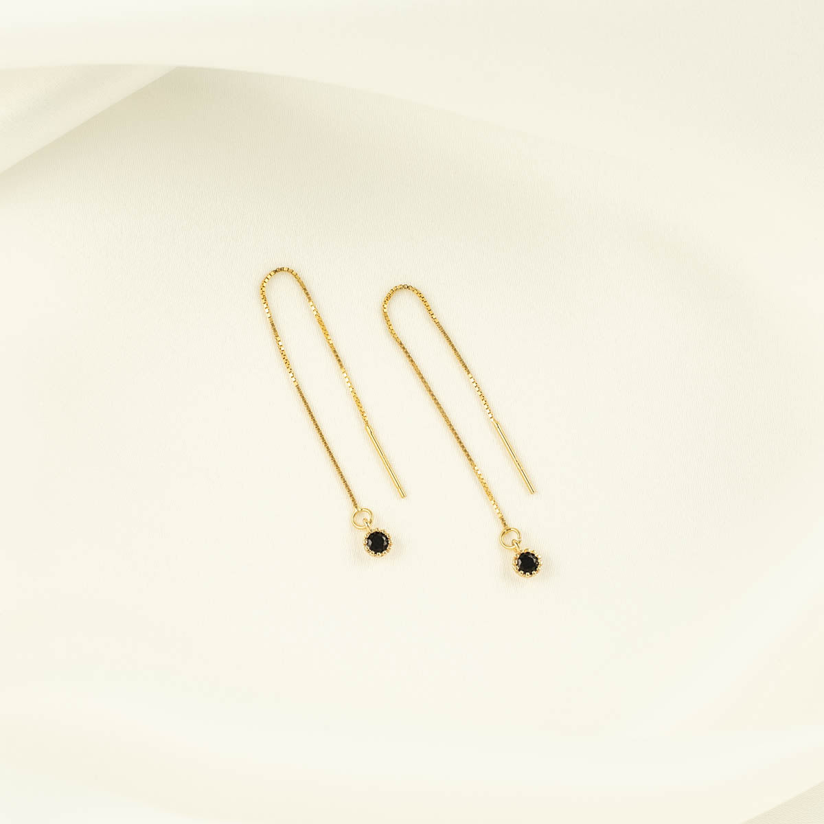 Alexandra Black Zircon Threaders