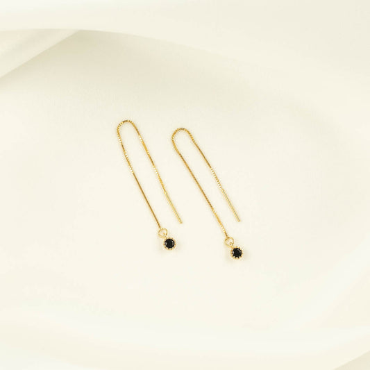 Alexandra Black Zircon Threaders