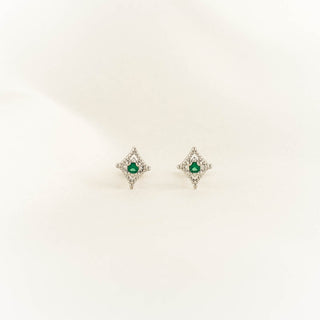 Arwen Diamond Green Zircon Studs