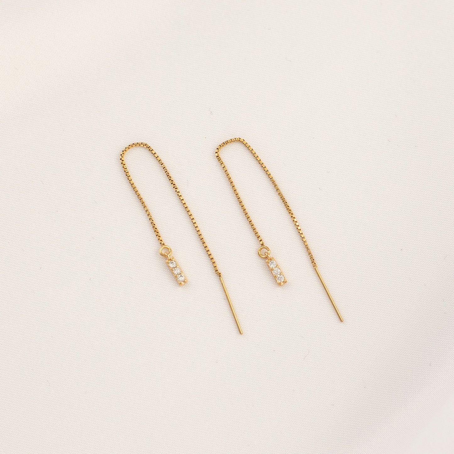 Rayne White Zircon Threaders