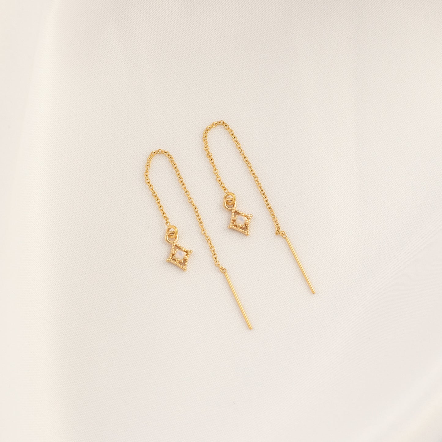 Glinda Pink Moonstone Threaders