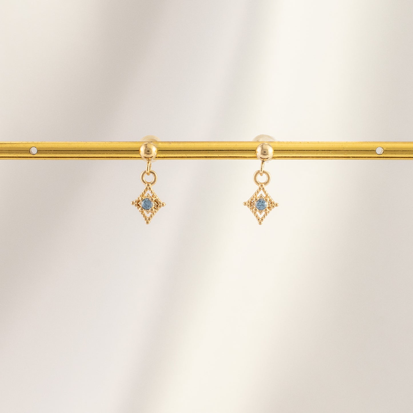 Linae Aquamarine Dangle Studs