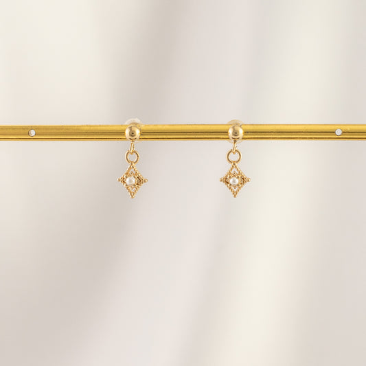 Marin Pearl Dangle Studs