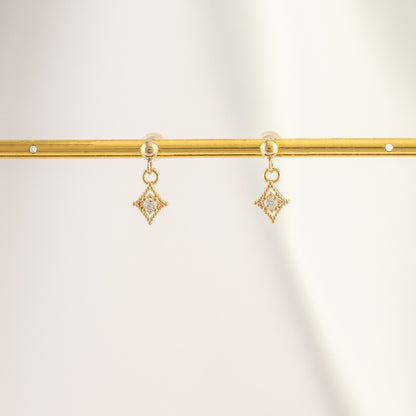Stella Diamond Dangle Studs