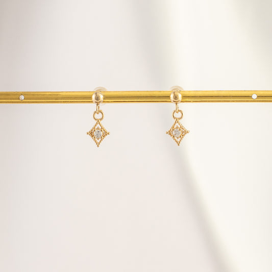 Stella Diamond Dangle Studs