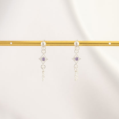 Pandora Amethyst Chain Studs