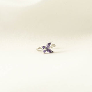 Candy Purple Zircon Butterfly Ear Cuff