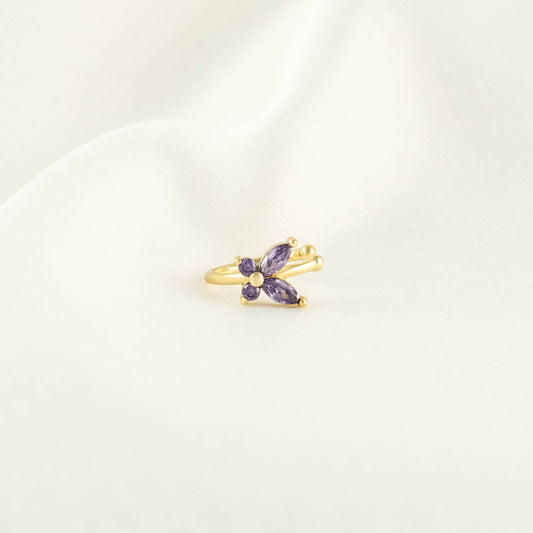 Candy Purple Zircon Ear Cuff