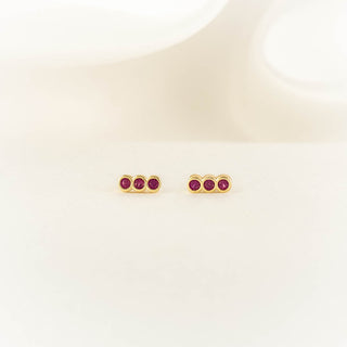 Chantel Bar Pink Zircon Studs