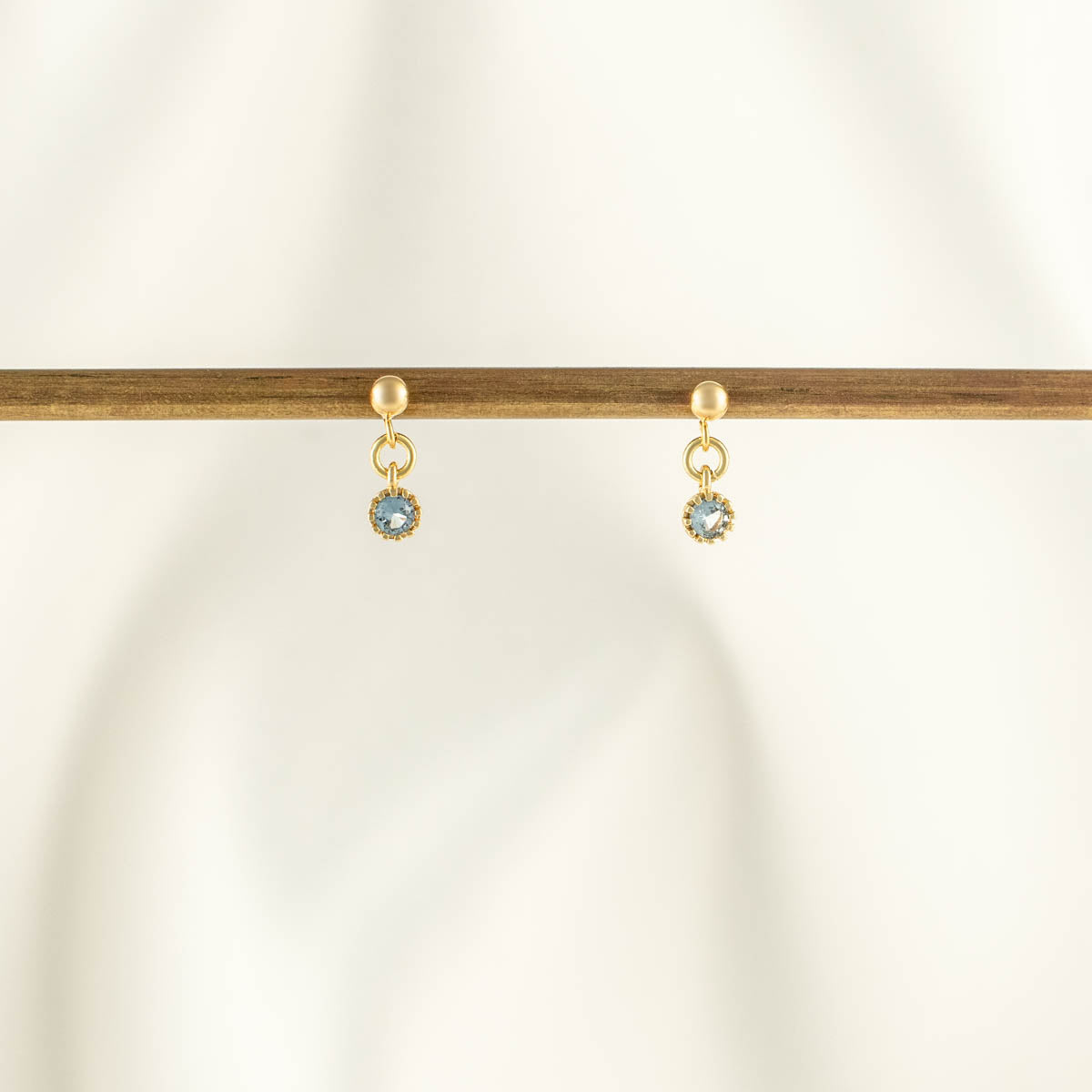 Daphne Blue Zircon Dangle Studs