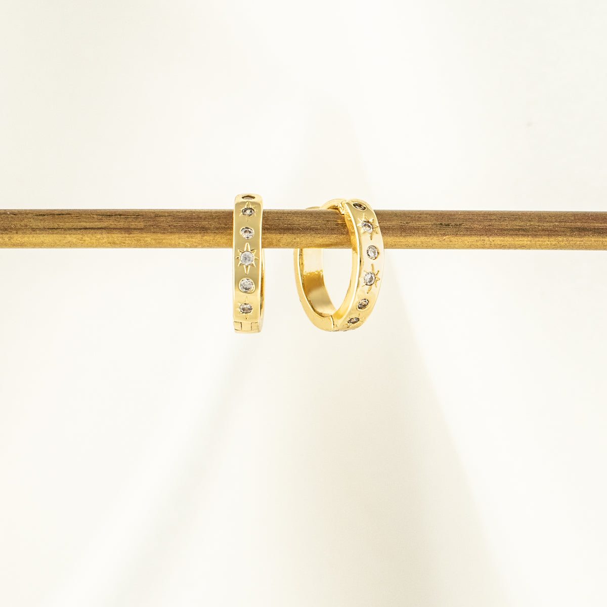 Dara White Zircon Hoops