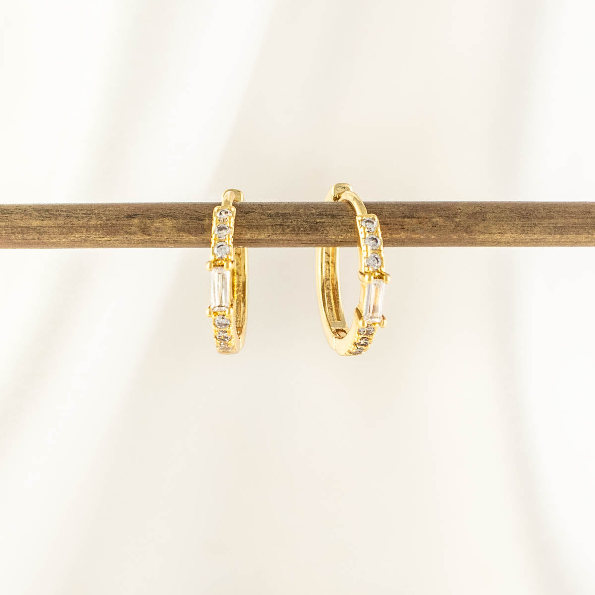 Diana White Zircon Hoops