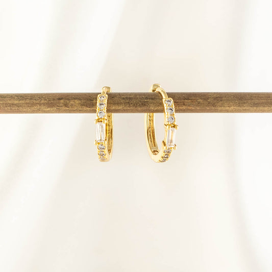 Diana White Zircon Hoops