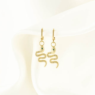 Emery Snake Huggie Earrings