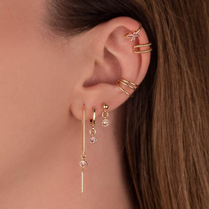 Evangeline Pink Zircon Threaders