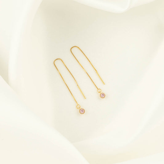 Evangeline Pink Zircon Threaders