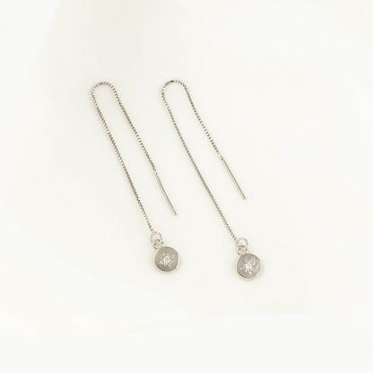 Fay Circle White Zircon Threaders