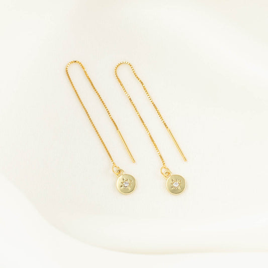 Fay Circle White Zircon Threaders