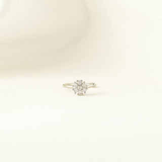 Florance White Zircon Flower Ear Cuff