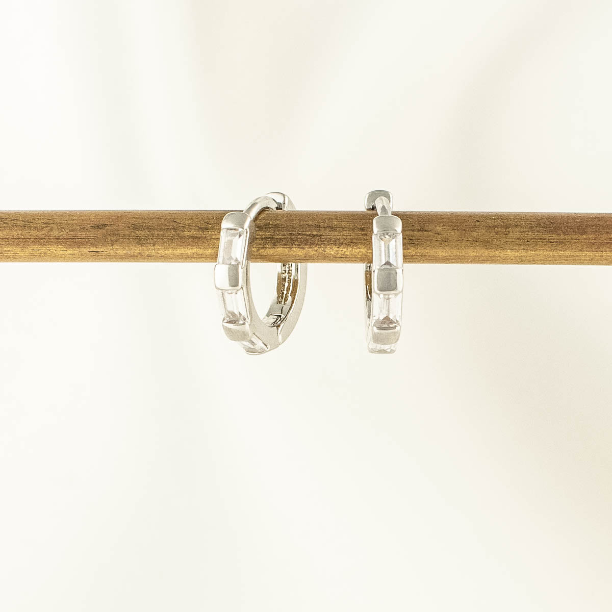 Harlow White Zircon Hoop