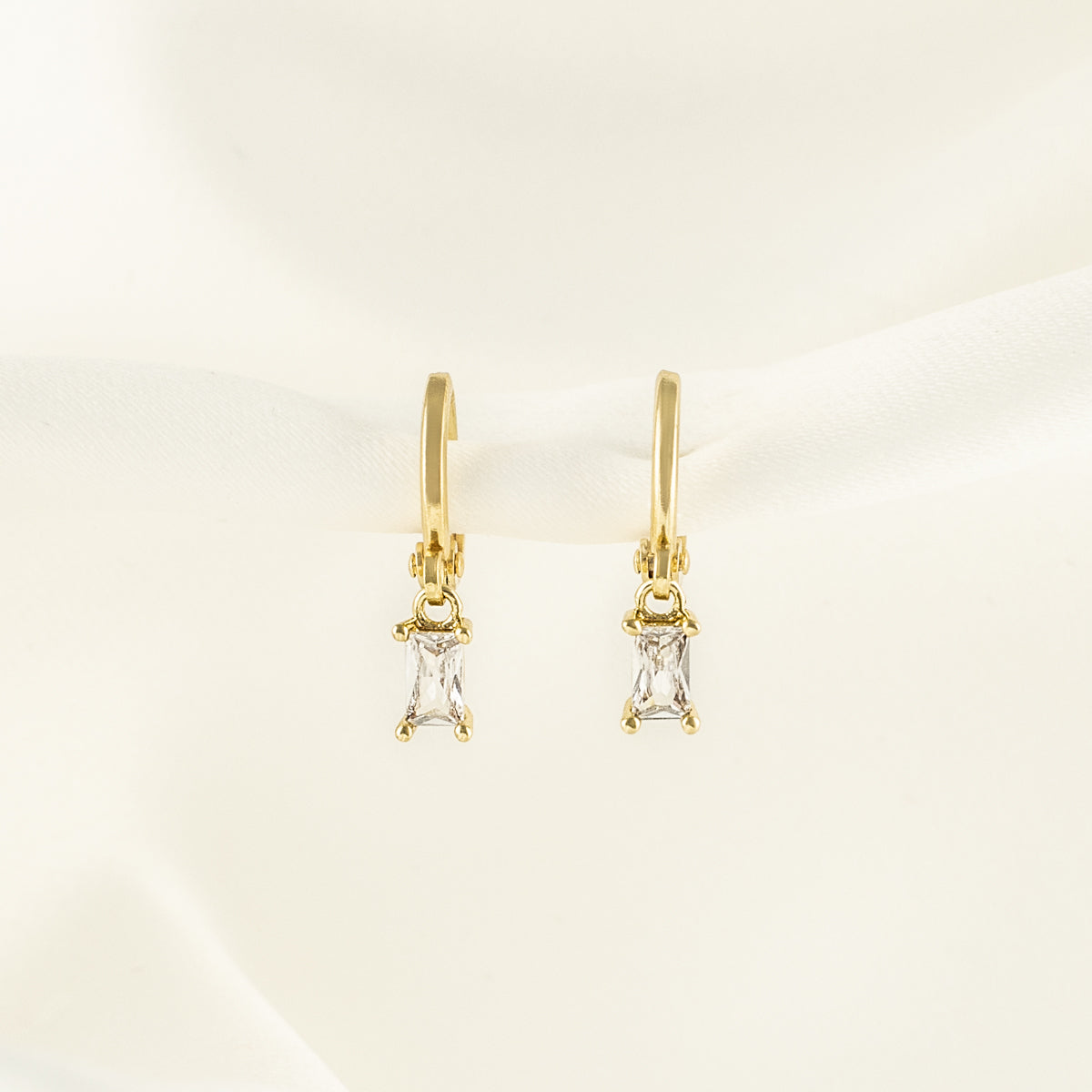 Harriet Diamond Huggie Earrings