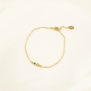 Hazel Emerald Bracelet - Gold Filled